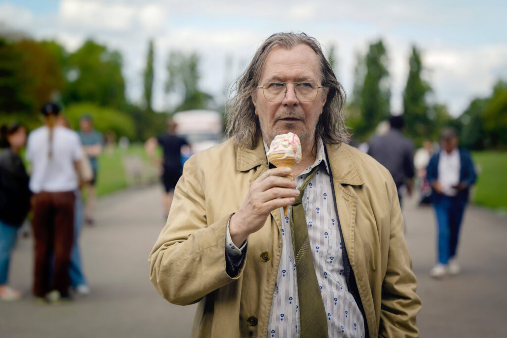 Gary Oldman UK. Gary Oldman in a scene from the (C)Apple+ series : Slow Horses -season 3 (2023) . Plot: Follows a team o
