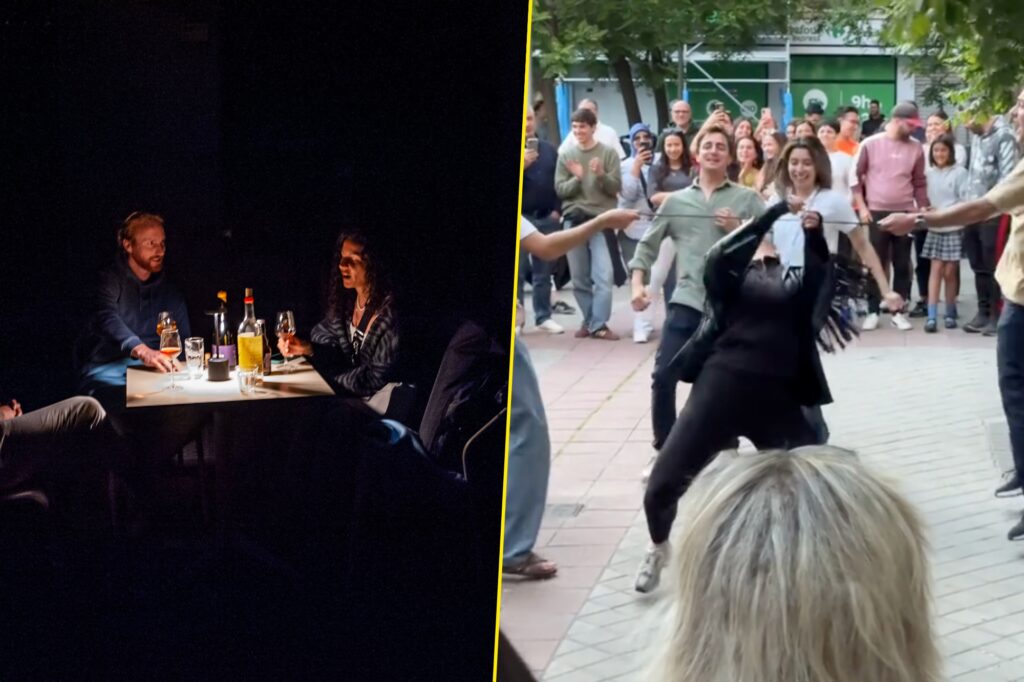 Locals found fun ways to kill time during the recent Spain black out.