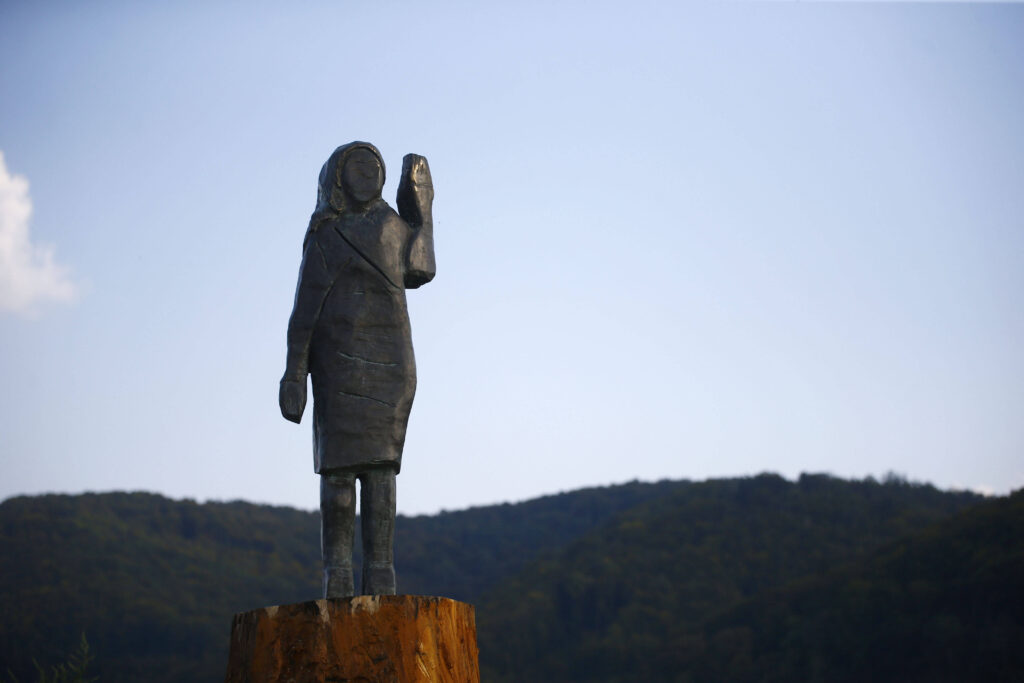 Missing Melania Trump statue