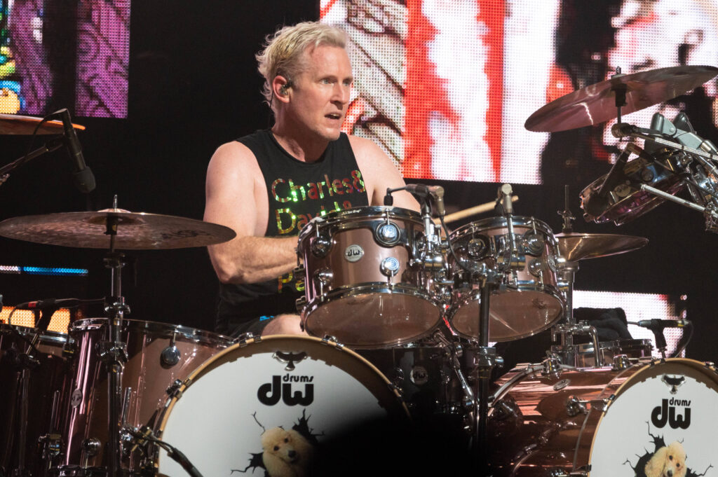 Josh Freese performing with Foo Fighters